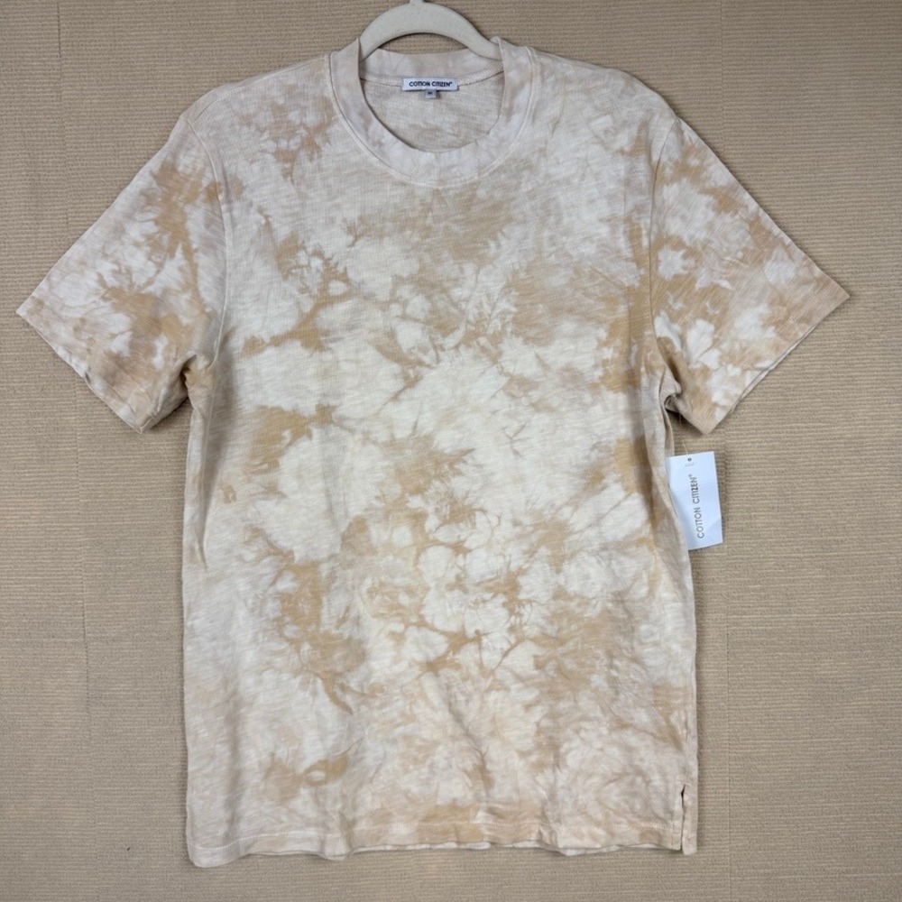 Cotton Citizen Standard Tee Tan White Tie Dye Unisex T-Shirt Size M NWT